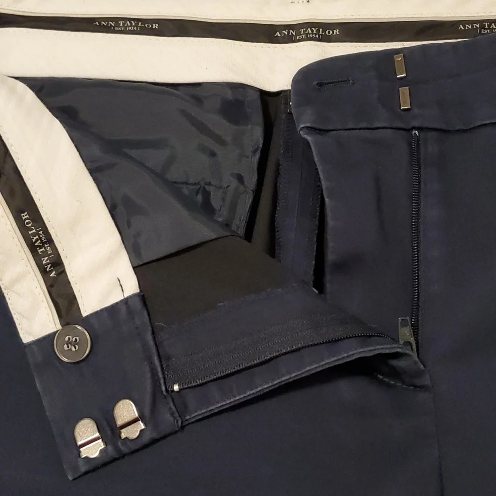 ANN TAYLOR Navy Straight Pants
